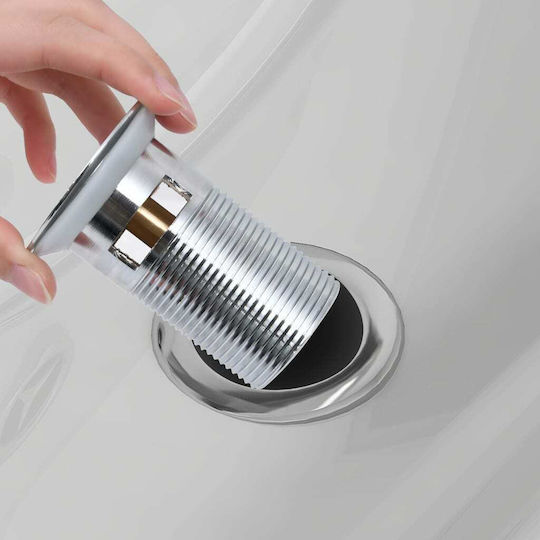 vidaXL Cupru Supapă Chiuveta cu Dimensiune 6.4x6.4cm Argintiu