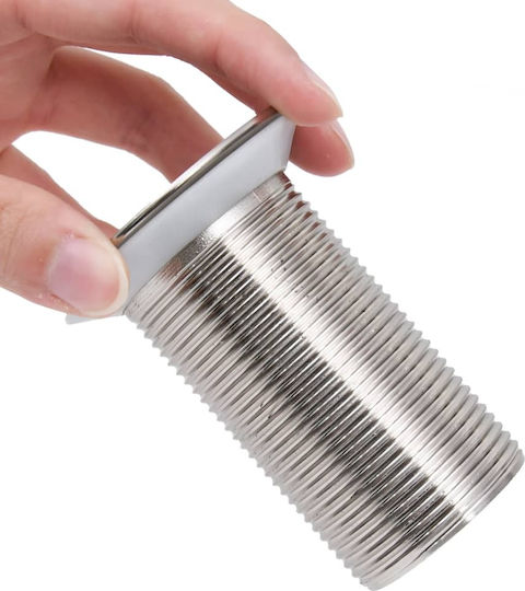 vidaXL Kupfer Ventil Spülbecken mit Ausgang 40mm und Größe 6.4x6.4cm Silber