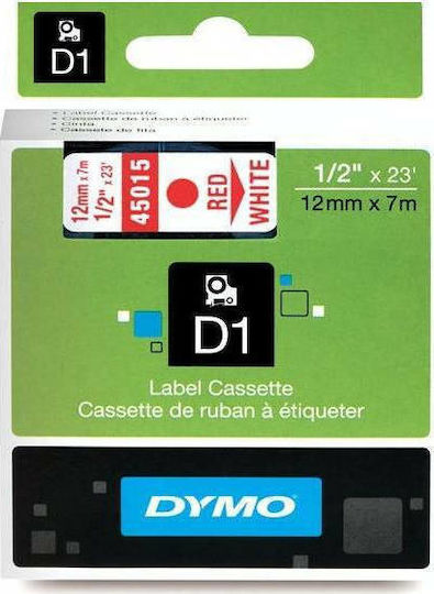 Dymo 45015 Label Maker Tape 7m x 12mm In White Colour Compatible With Dymo D1