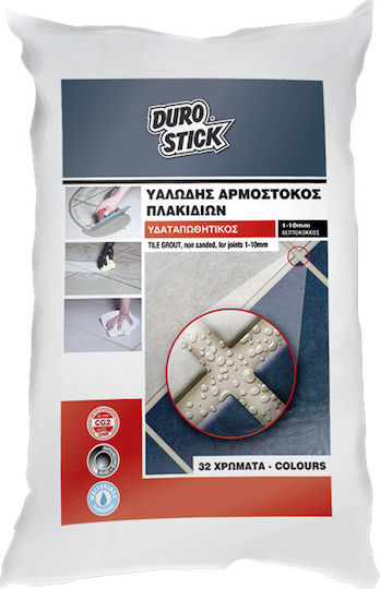 Durostick Tiles Fine-grained 1-10mm Glazed Tile Joint Filler Epoxy / Water-Resistant Glassy Thin-Coat Tile Filler 1-10mm Black 5kg