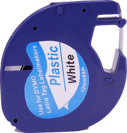 Dymo 91201 Label Maker Tape 4m x 12mm In White Colour Compatible With Dymo LetraTag/LT