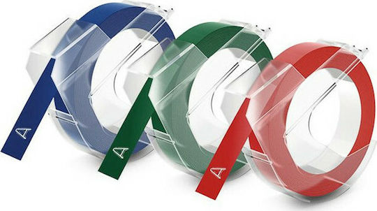 Dymo Label Maker Tape 3m x 9mm Multicolour 3pcs