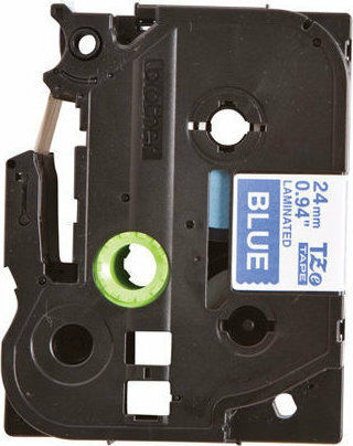 Brother Label Maker Tape 8m x 24mm in Blue Colour Compatible with Brother TZe/TZ
