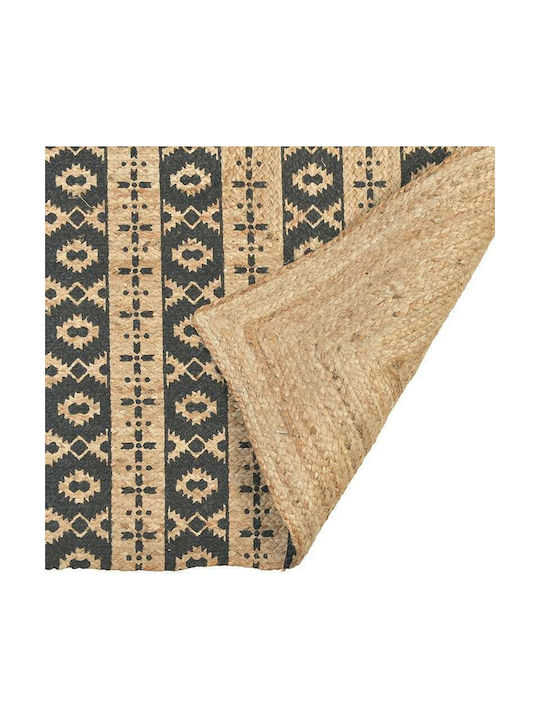 Inart Rug Rectangular Summer Beige / Black