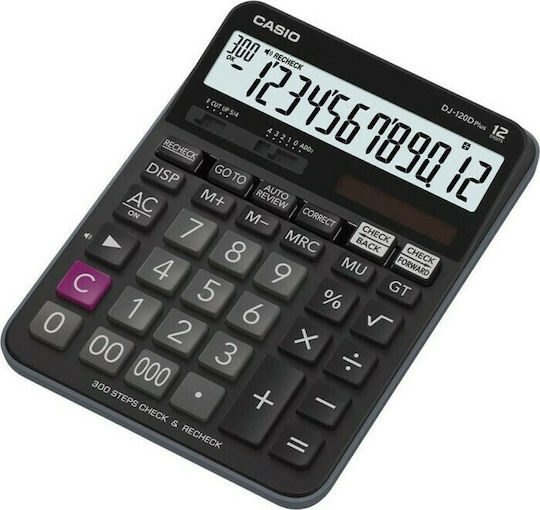Casio Calculator 12 Digits in Black Color 1pcs