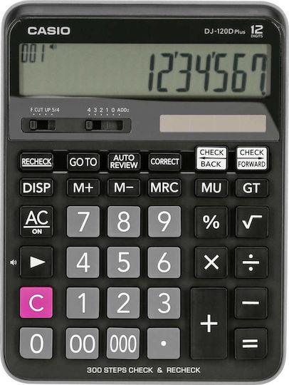 Casio Calculator 12 Digits in Black Color 1pcs