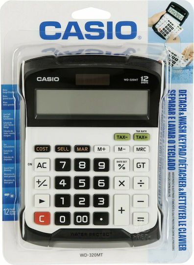 Casio Αριθμομηχανή Λογιστική 12 Ψηφίων σε Μαύρο Χρώμα