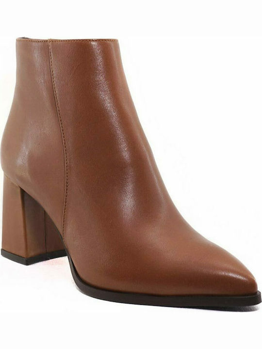 Fardoulis 751-01Χ Leather Women's Ankle Boots Tabac Brown