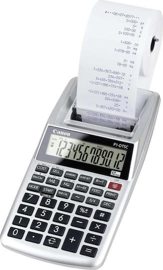 Canon P1-DTSC Calculator Rolă de hârtie pentru chitanțe 12 Cifre în Culoarea Argintiu 1buc