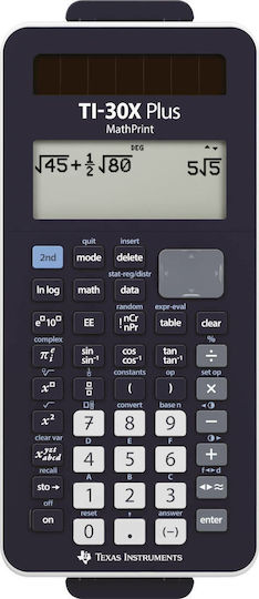 Texas Instruments TI-30X Plus MathPrint Taschenrechner Wissenschaftlich 16 Ziffern in Schwarz Farbe 1Stück