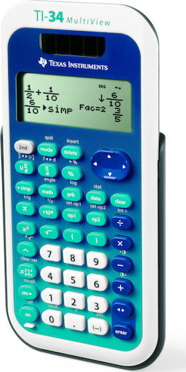 Texas Instruments TI 34 Multiview Αριθμομηχανή Επιστημονική σε Μπλε Χρώμα