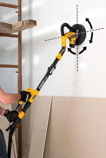PowerPlus Telescopic Power Disc Sander for Drywall 710W with Dust Suction Capability H0477