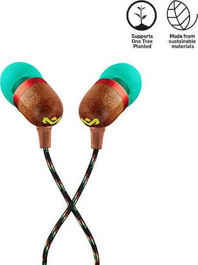 The House Of Marley Smile Jamaica Mic In-ear Handsfree with 3.5mm Connector Green