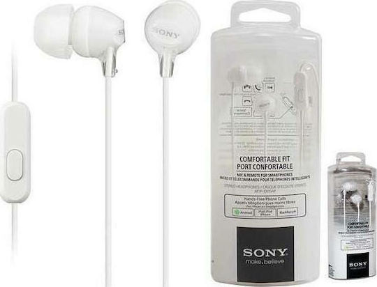 Sony MDR-EX15AP In-ear Handsfree with 3.5mm Connector White