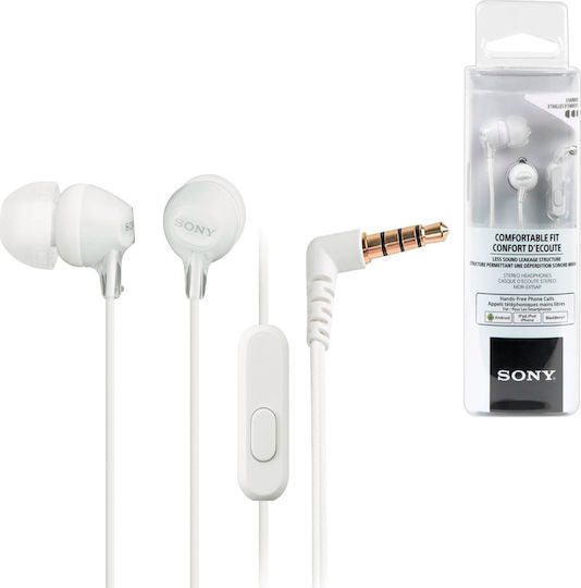 Sony MDR-EX15AP In-ear Handsfree with 3.5mm Connector White