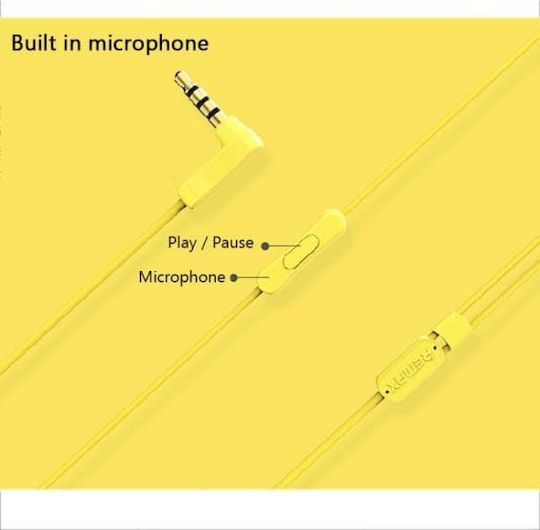 Remax RM-502 În ureche Handsfree cu două căști cu mufă 3.5mm Galben