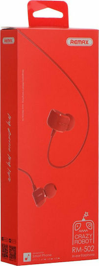 Remax RM-502 In-ear Handsfree με Βύσμα 3.5mm Κόκκινο