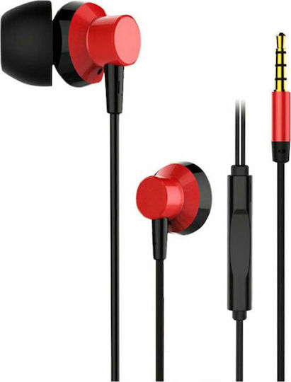 Remax RM-512 In-Ear Freisprecheinrichtung Kopfhörer mit Stecker 3.5mm Rot