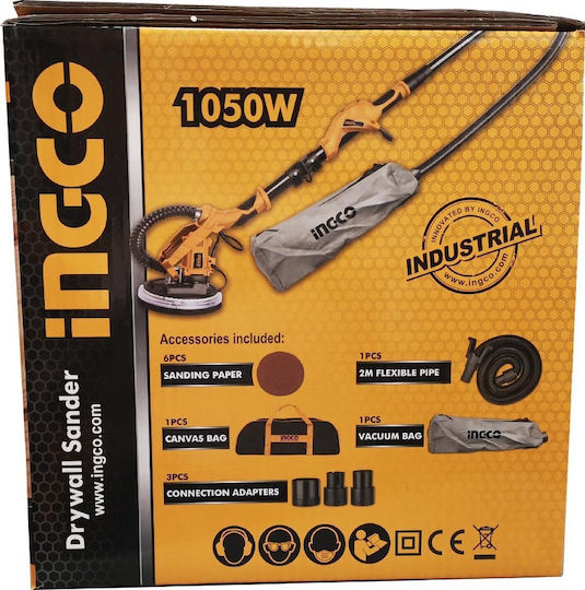 Ingco Telescopice Tribuiu Gipsosanida 1050W cu Capacitate de Aspirare a Prafului