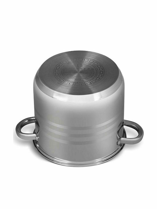 Edenberg Pots Set of Stainless Steel with No Coating Silver 6pcs