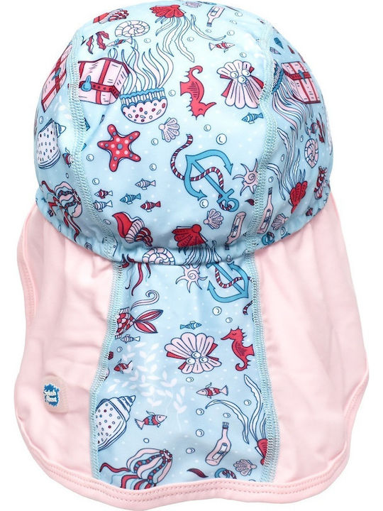 Splash About Kids' Hat Jockey Fabric Sunscreen Hidden Treasure Light Blue