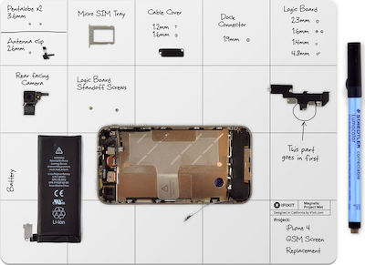 iFixit Magnetic Tablă marker Agățat Magnetic Project Mat 20x25cm