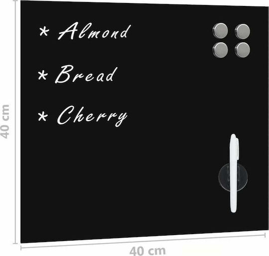 vidaXL Magnetic Hanging Dry Erase Board 40x40cm