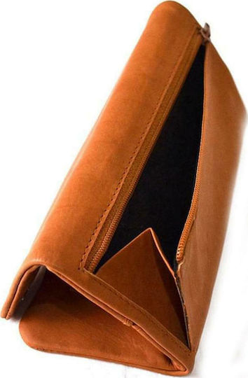 Marvel Tobacco Pouch Made of Brown Artificial Leather with Button Closure 15x8cm