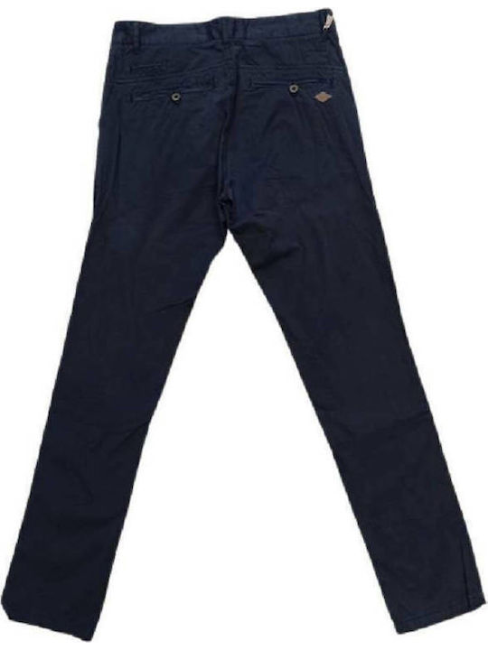 Herrenhose Chinos Reguläre Passform Marineblaue