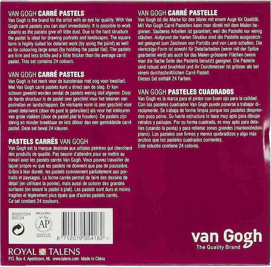 Royal Talens Van Gogh Carre Pastels Σετ Κηρομπογιές 24τμχ