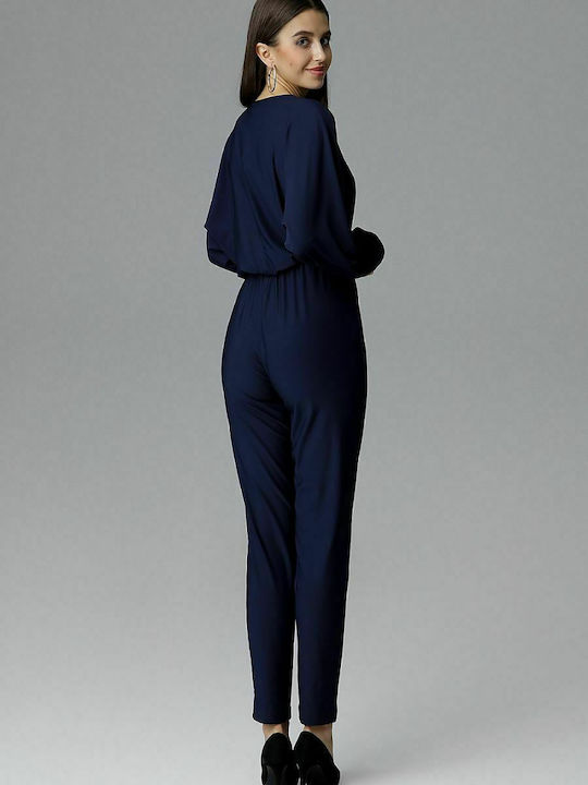 Figl M620 Women's Long-sleeved One-piece Suit Navy Blue 126044