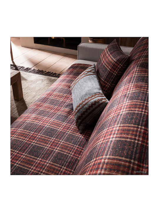 Gofis Home Scotch 949 Sesselüberwurf Zwei Seiten Strickware 140x170cm Rote