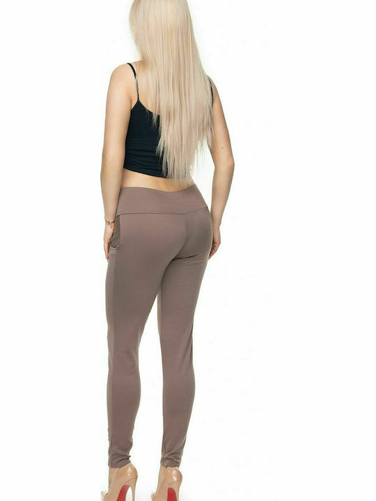 PeeKaBoo 0105 Women's Fabric Trousers Cappuccino 131926