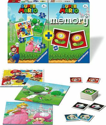 Ravensburger Board Game Memory & Puzzles Super Mario for 1 Player 4+ years