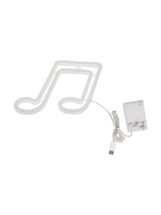GloboStar Music Note Dekorative Lampe Abbildung Rot