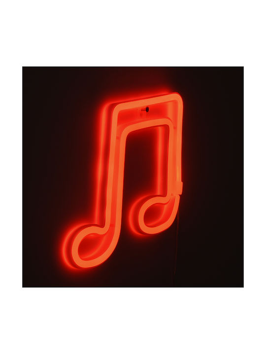 GloboStar Music Note Dekorative Lampe Abbildung Rot