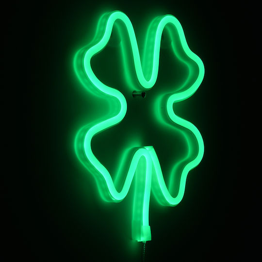 GloboStar Neon Διακοσμητικό Φωτιστικό Four Leaf Clover LED Φιγούρα