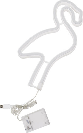 GloboStar Neon Διακοσμητικό Φωτιστικό LED Φλαμίνγκο 28.5x14εκ.