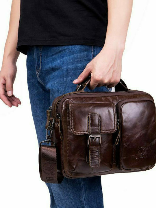 DJB 036 Piele Geantă pentru bărbați Servietă Maro
