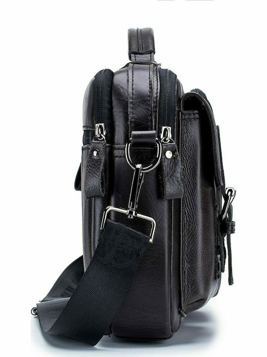 DJB 036 Leather Men's Briefcase Black