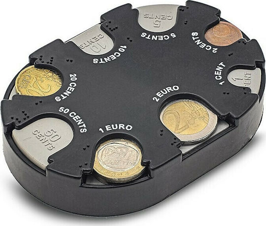 Plastic Desk Coin Case with 8 Number of Spit 11x8x2.2cm 0719.111