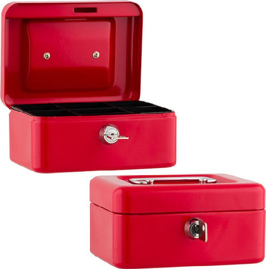 Sax Κουτί Ταμείου με Κλειδί Box S 0-811-03 Κόκκινο