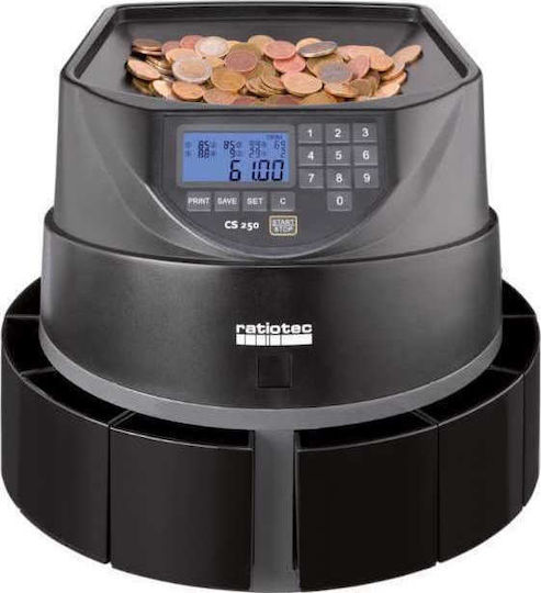 Ratiotec CS 250 Money Counter with Speed 550 Coins per Minute