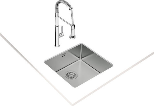 Teka Be Linea RS15 45.40 Υποκαθήμενος Inox Σατινέ Μ49xΠ44cm Ασημί