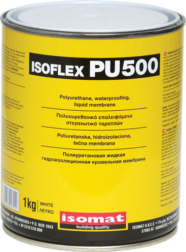 Isomat Isoflex PU 500 Ελαστομερές Επαλειφόμενο Στεγανωτικό Πολυουρεθάνης 25kg Λευκό