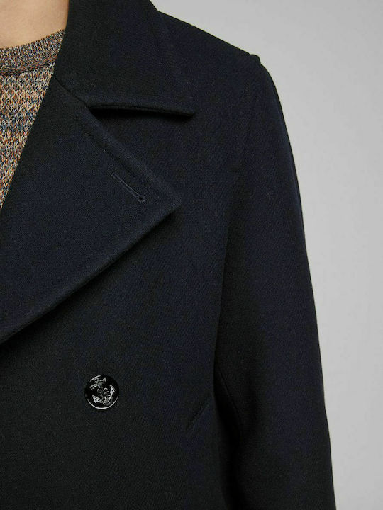 Men's Half Coat Navy Blue