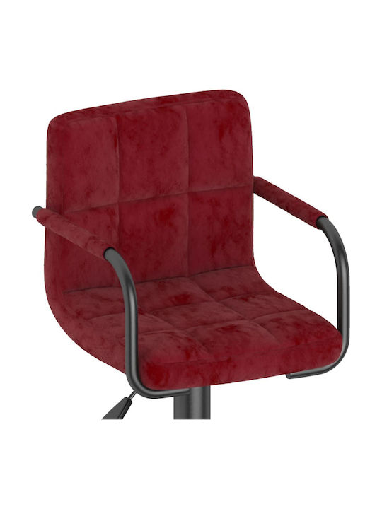 Stool Bar with Back & Adjustable Height Bordeaux 2pcs 48x47x90-111cm