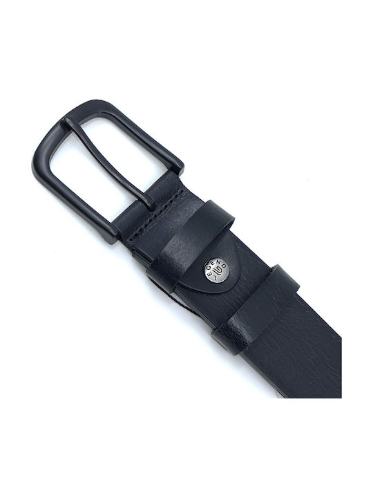 L-101-A Wide Men's Belt Leather Black L-101-A BLACK