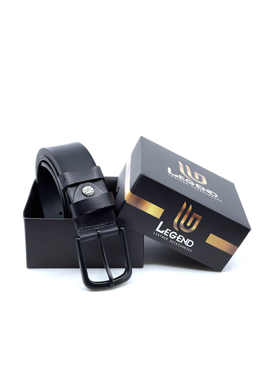 L-101-A Wide Men's Belt Leather Black L-101-A BLACK