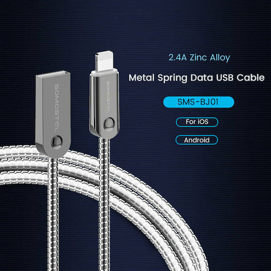 Somostel Geflochten USB 3.0 auf Micro-USB-Kabel Silber 1m (SMS-BJ01) 1Stück